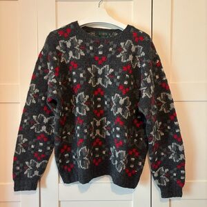 VTG J. Crew Patterned Wool Sweater